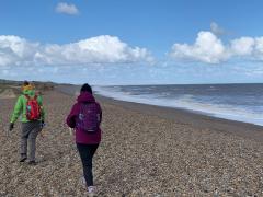 It was cold and windy!  But at least we had the wind on our backs.